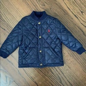 Ralph Lauren Toddler boys Navy Quilted Jacket